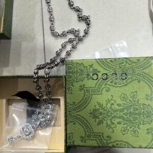 Gucci key pendant GG necklace